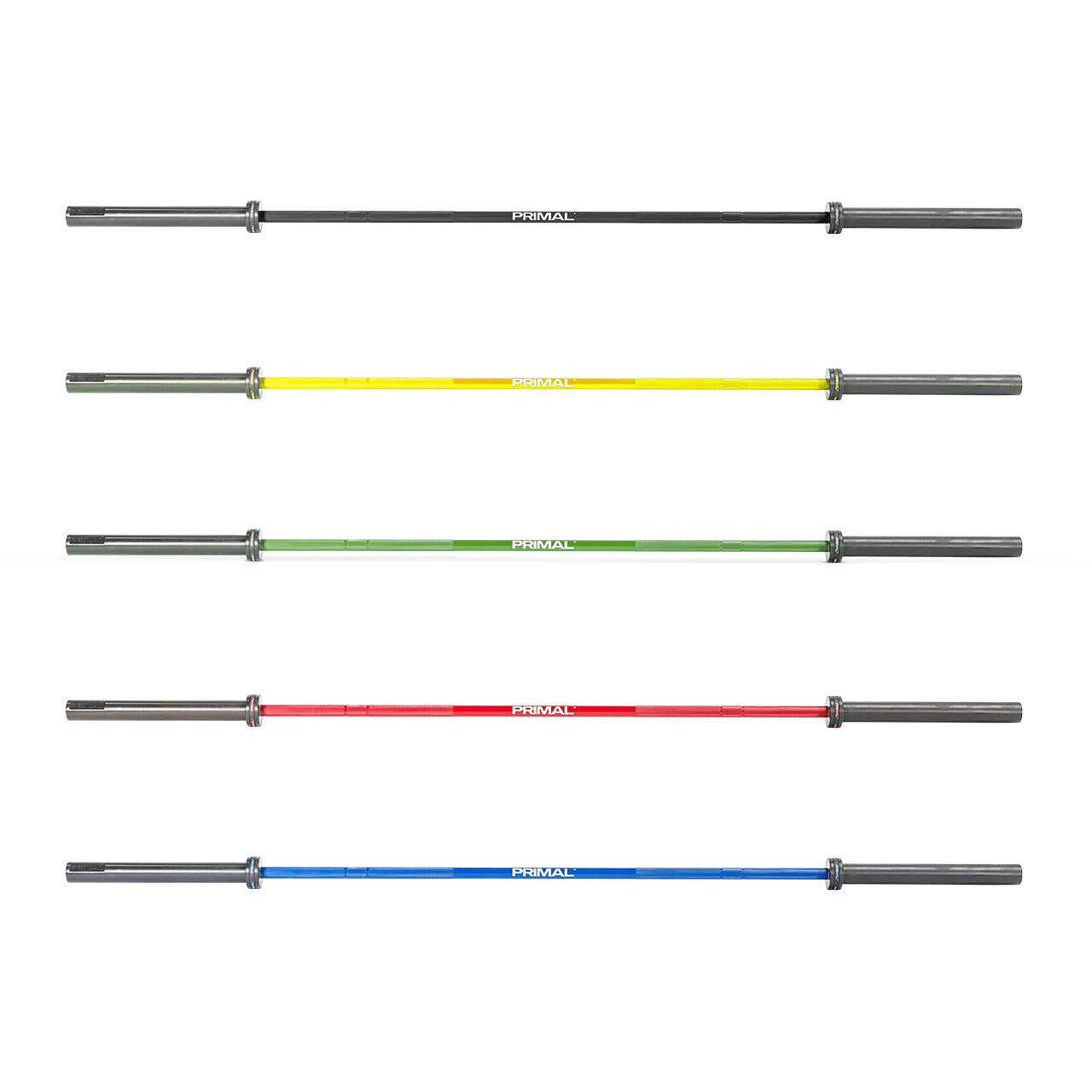 Primal Pro Series 8 Needle Dual Knurl 20kg 7ft Olympic Bar - Teflon Coating