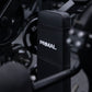 Close up view of Primal branding on the seat back of plate-loaded pullover machine.