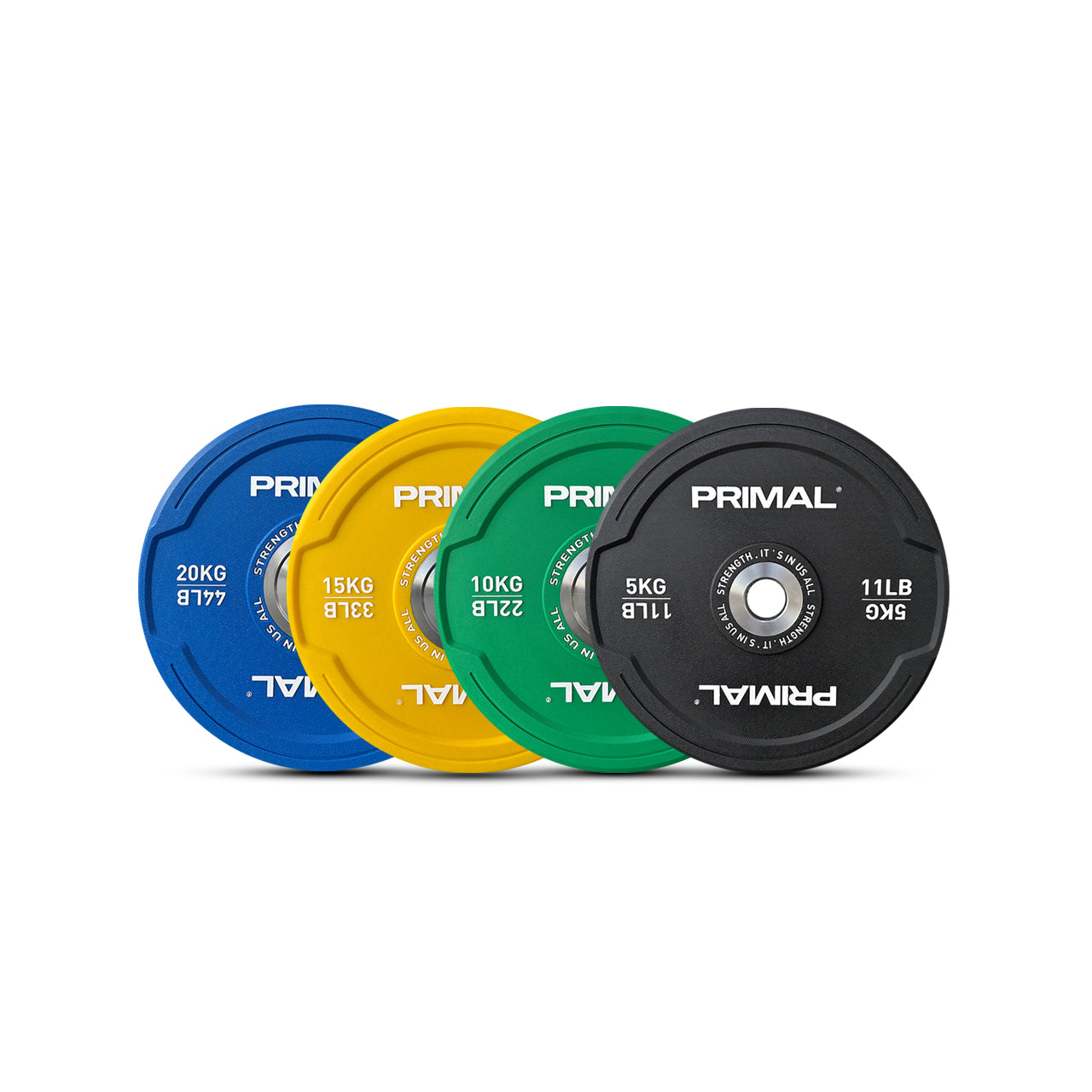 Primal Performance Series Urethane Bumper Plate Set - 100kg