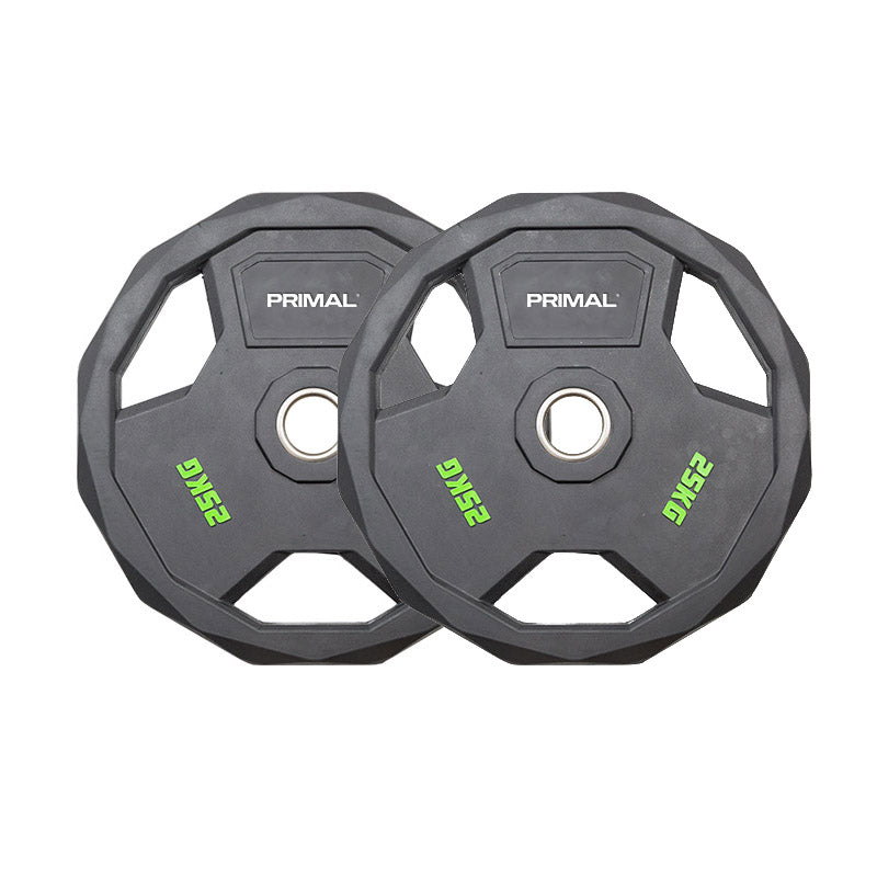 Primal Pro Series Rubber Olympic Disc with Stainless Steel Ring 25KG (Pair)