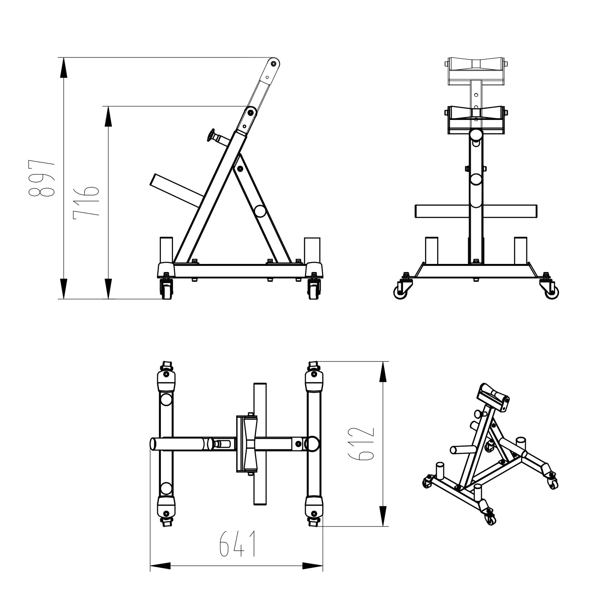 a diagram and dimensions of a landmine stand