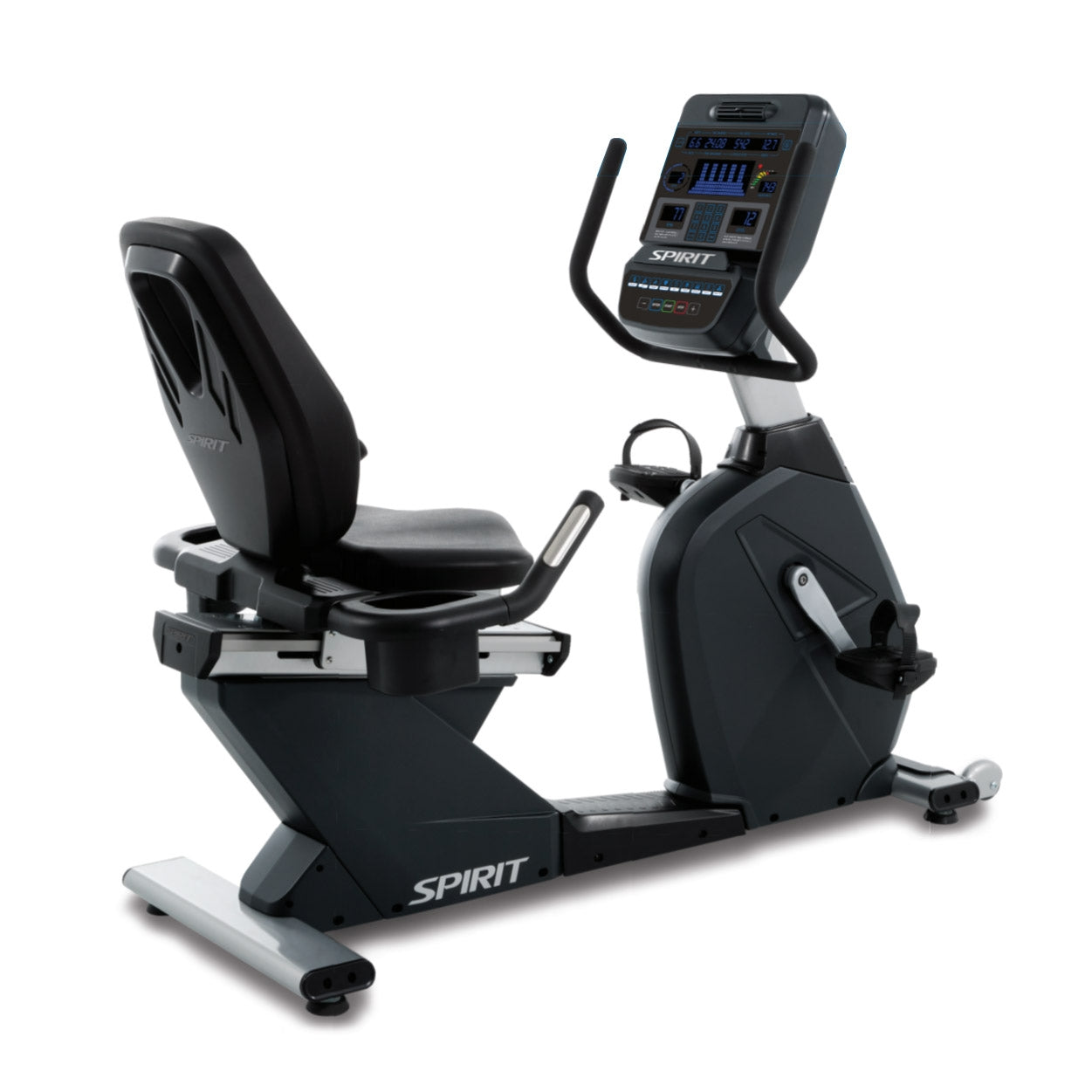 a complete recumbent cycle machine with all components