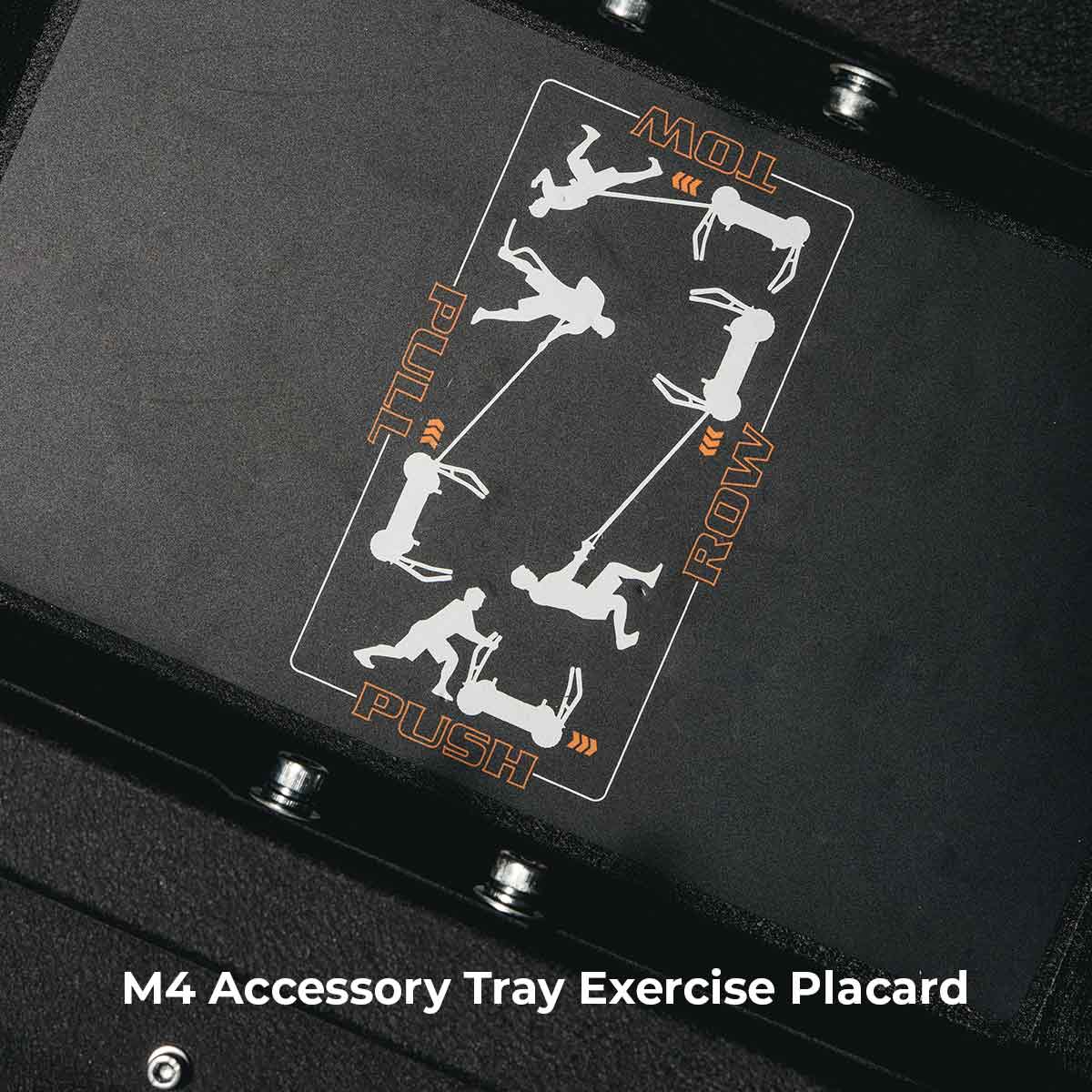 exercise example placard on a torque m4 prowler sled