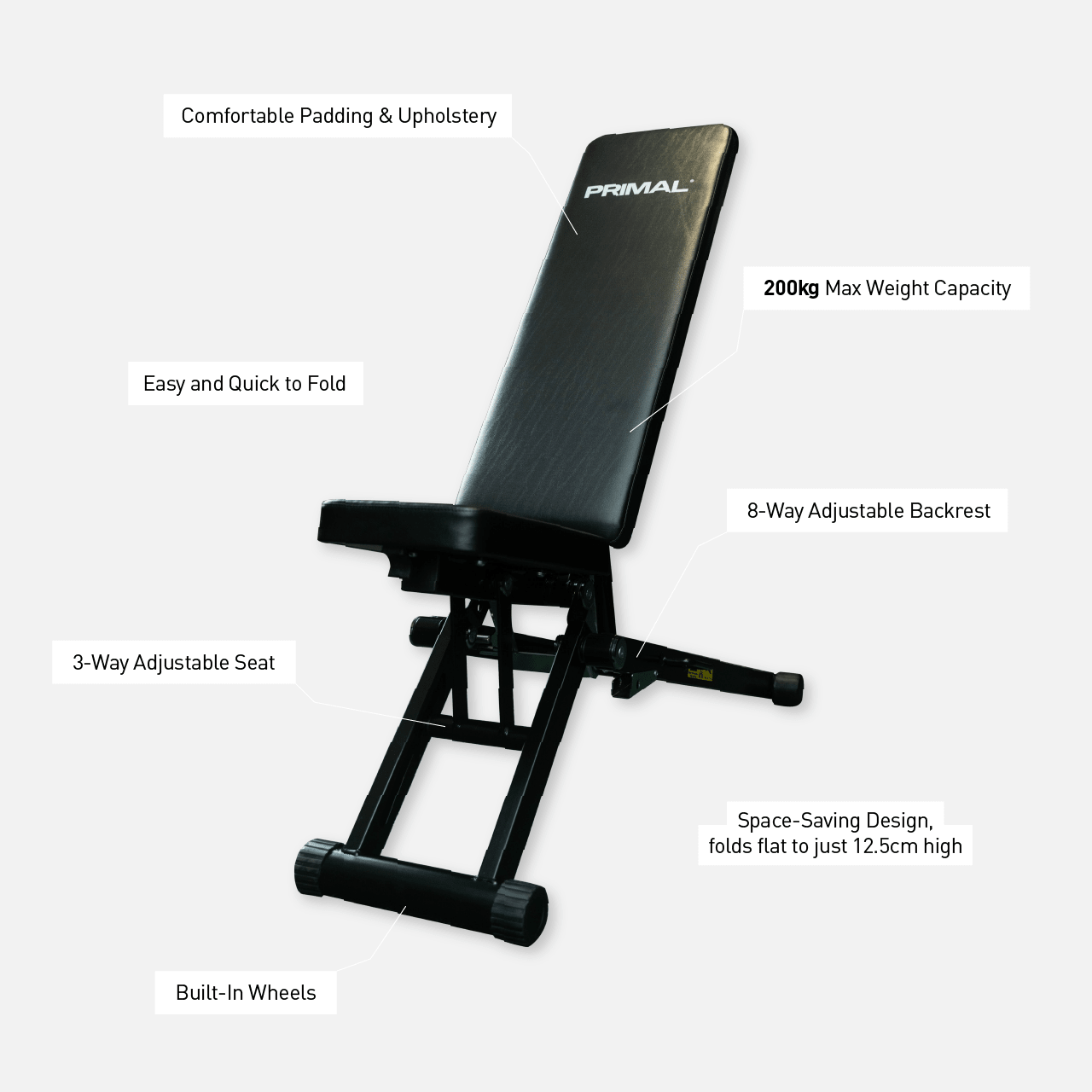 Flat Folding Adjustable Bench