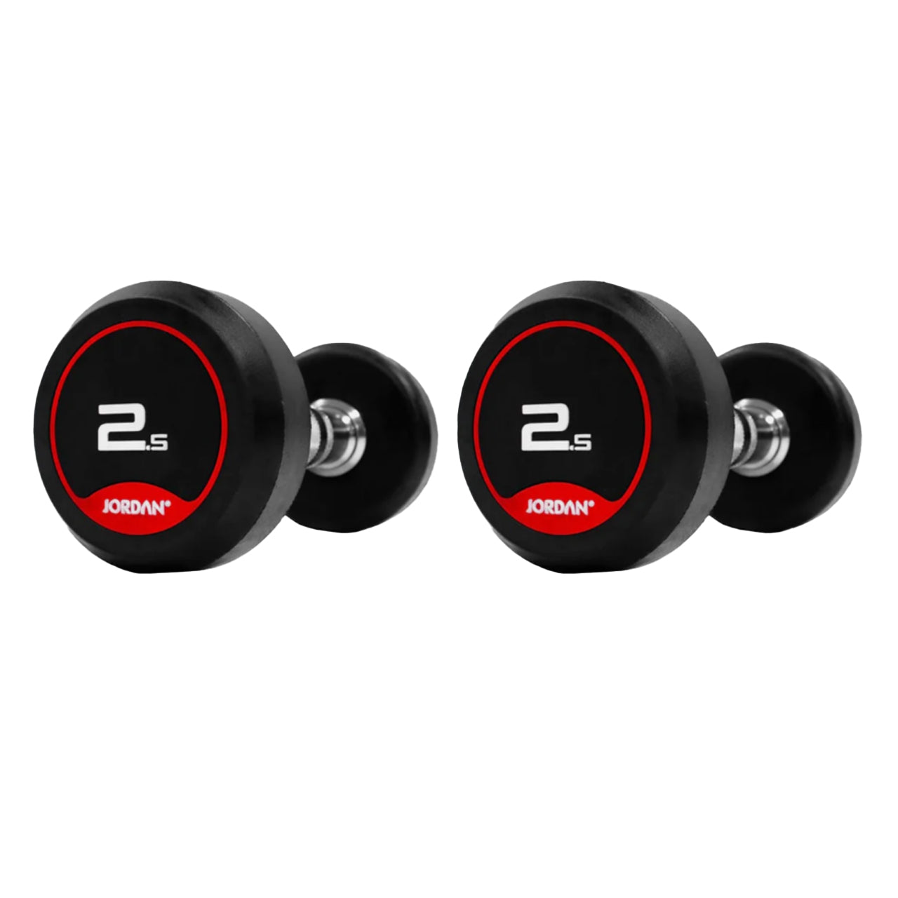 Jordan 2.5-30kg Rubber Dumbbell Set (12 Pairs)