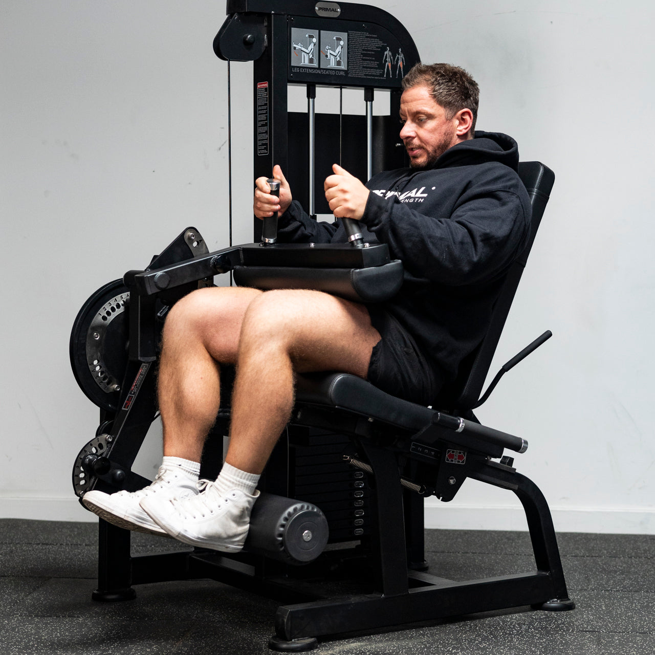 Commercial Dual Leg Extension Leg Curl Gym Machine Primal Strength