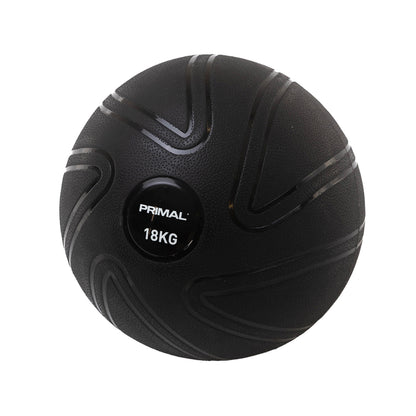 A black 18kg anti burst slam ball.