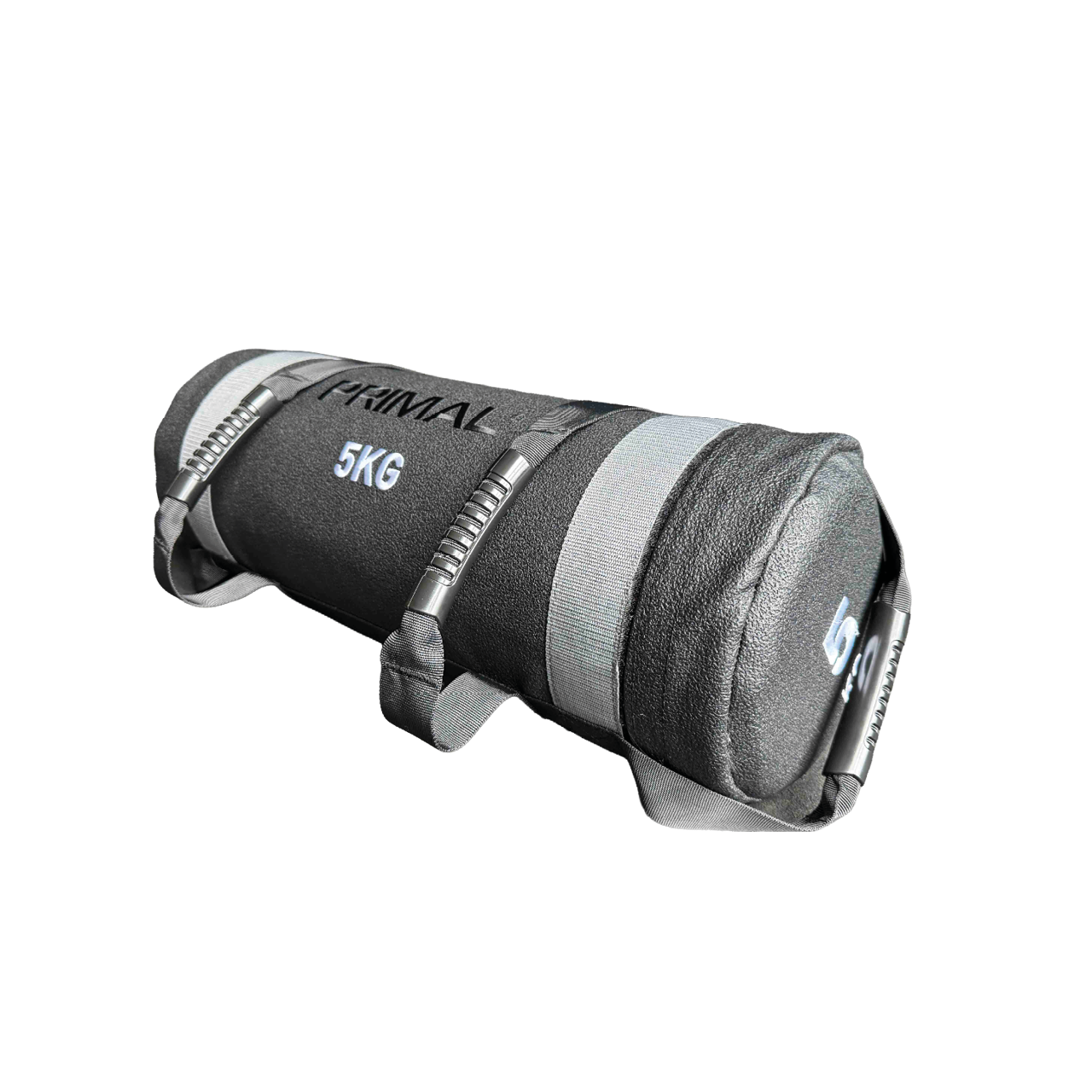 A 5kg grey sandbag with handles.