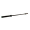A black 4 needle Olympic barbell which is 7ft in length.