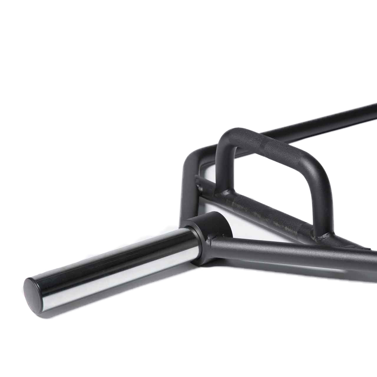 A close up of a hex barbell.