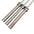 A group of 3 deadlift barbells.