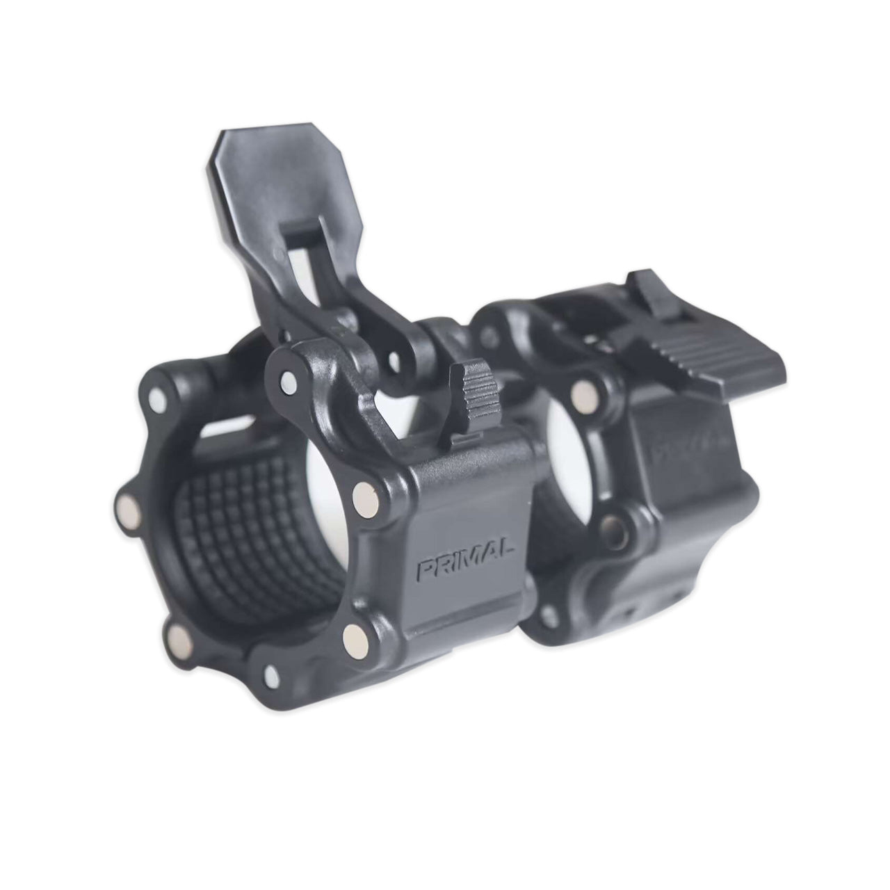 A pair of magnetic lockjaw collars unclipped.