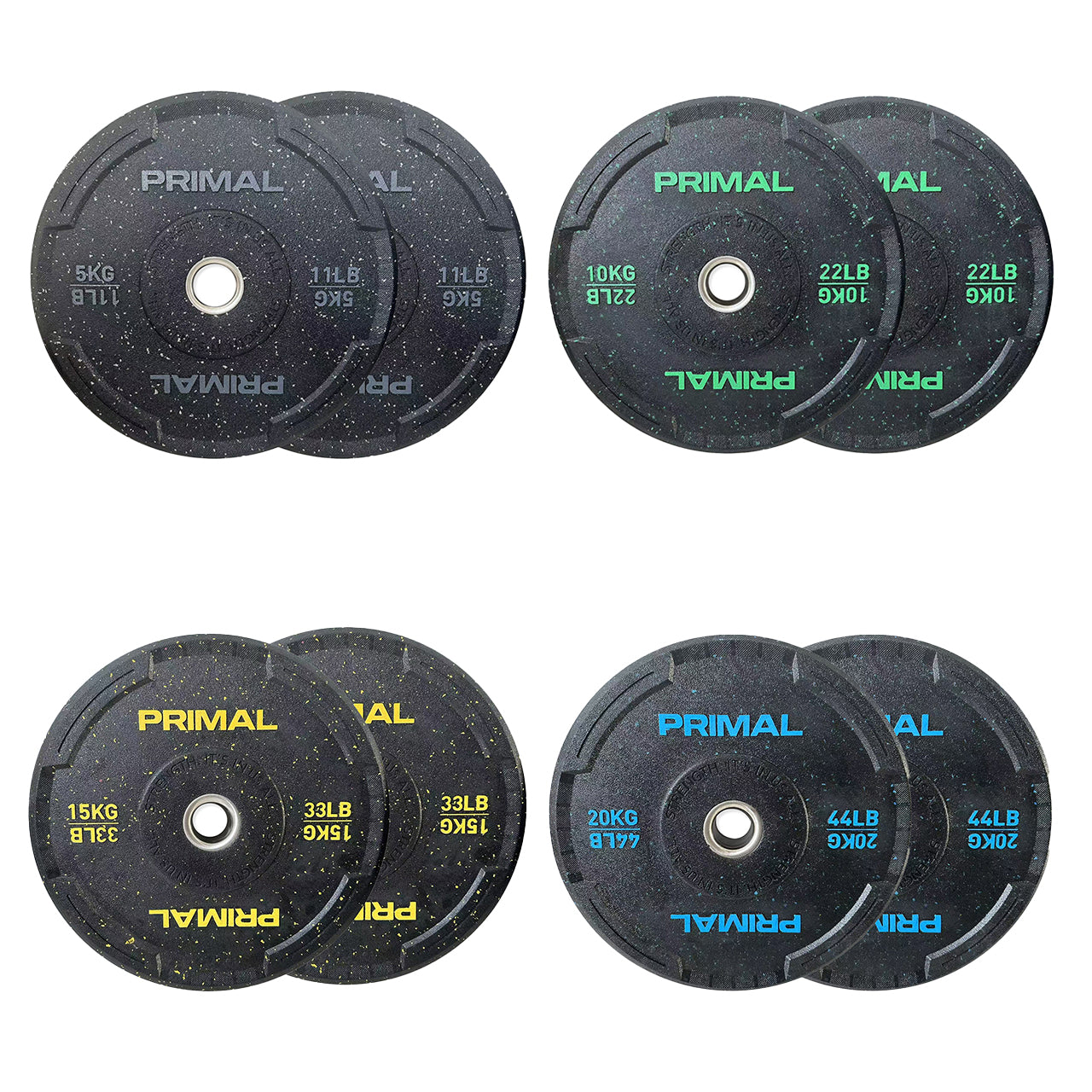 Primal Performance Series V2 Hi-Temp Bumper Plates (Sets)
