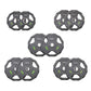 A 150kg set of rubber olympic weight discs.