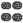 A 100kg set of black rubber bumper plates with quad grip handles.