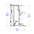 A technical drawing of a half rack.