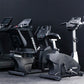 An indoor recumbent exercise bike in the cardio section of the gym.
