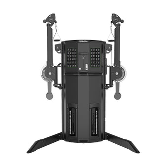 A commercial-grade dual arm functional trainer machine.