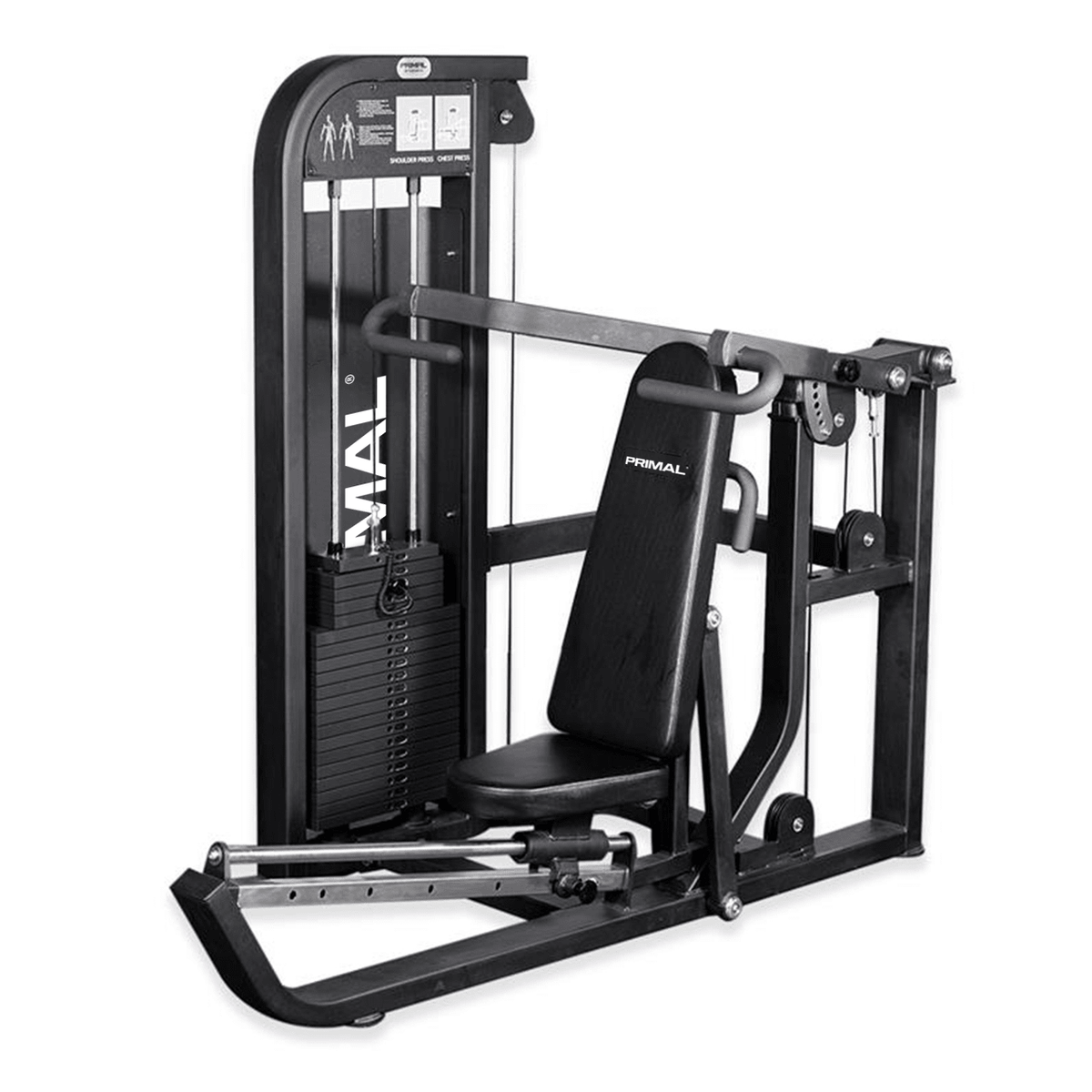 Pin Select Machine 125kg Pin-Select Dual - Chest/Shoulder Press – Primal Strength