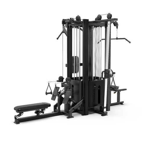 A 4 station multi stack gym system. 