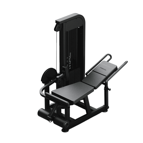 Pin-loaded ab crunch gym machine on a white background.