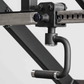 Close up view of 360 rotating grip handle on front facing lat pulldown.
