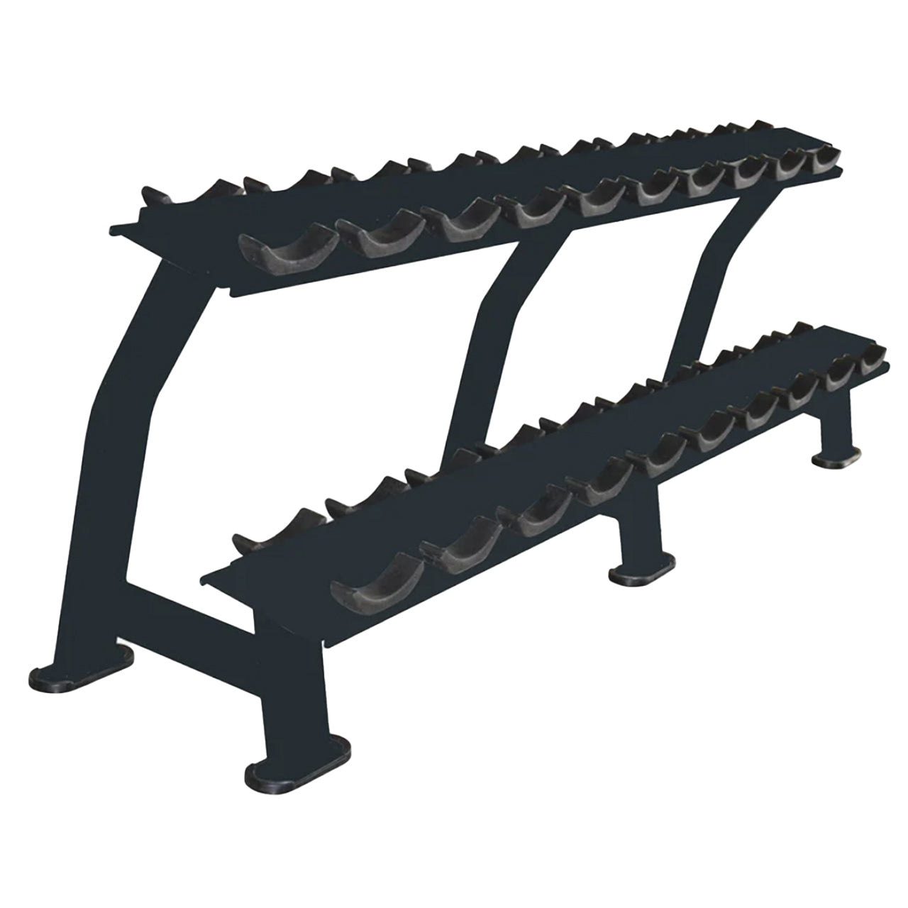 Primal Pro Series 10 Pair Horizontal Dumbbell Rack with Saddles