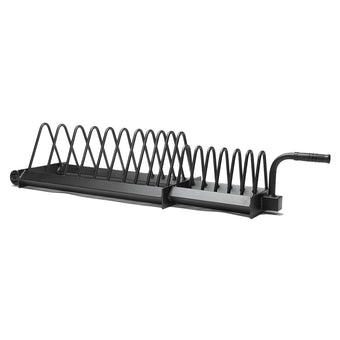 A toast rack designed for storing bumper plates.