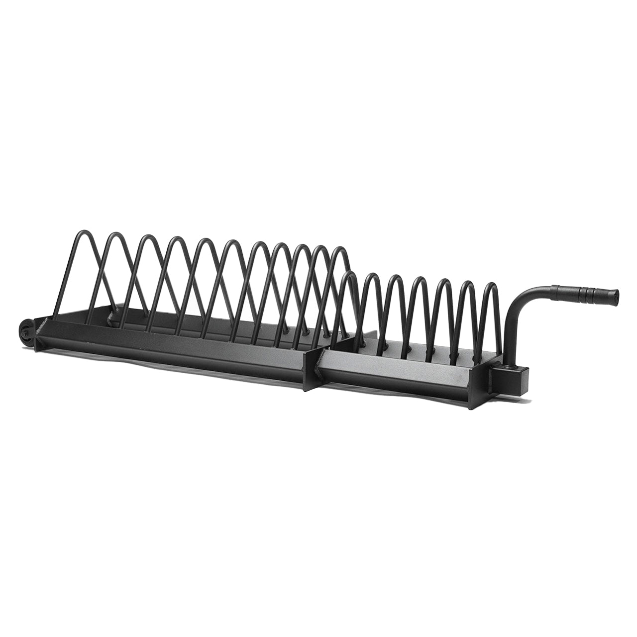 A toast rack designed for storing bumper plates.