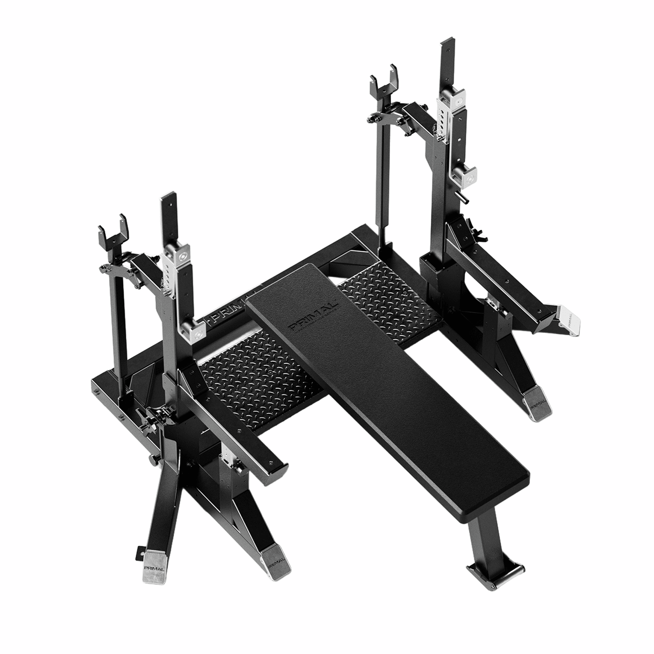 Competition-grade combo bench & rack designed for powerlifting training.
