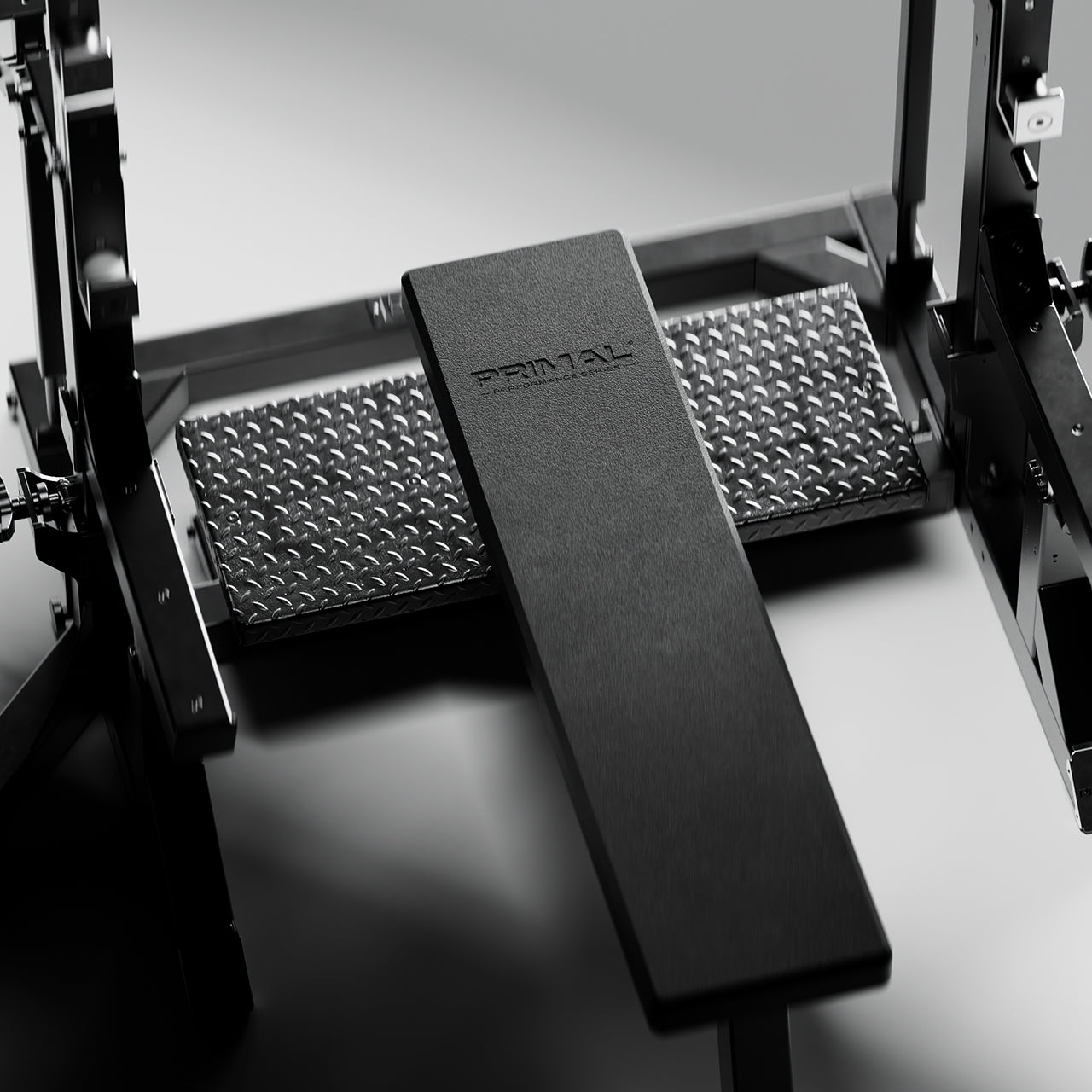 The pad for a competition-grade combo rack and bench designed for powerlifters.