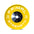 A yellow 15kg rubber calibrated bumper plate.