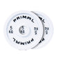 Close up view of a 5kg pair of calibrated weight plates.