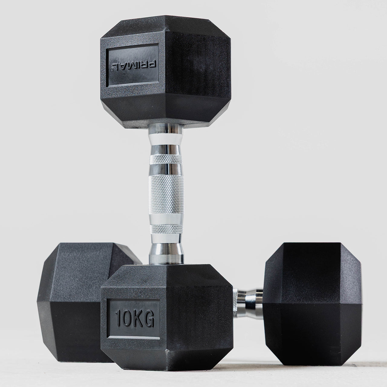 A 10kg pair of hex dumbbells.