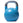 A blue competition style kettlebell designed for Hyrox training.