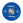 A blue urethane bumper plate with steel centre ring.