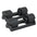 A pair of black 40kg adjustable dumbbells in storage cases.