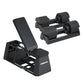 A HIIT gym bench with a pair of 40kg adjustable dumbbells.