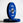 Blue Primal weight plate on a white background