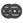 A pair of 5kg black rubber bumper plates.