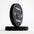 Two black Primal weight plates on a white background