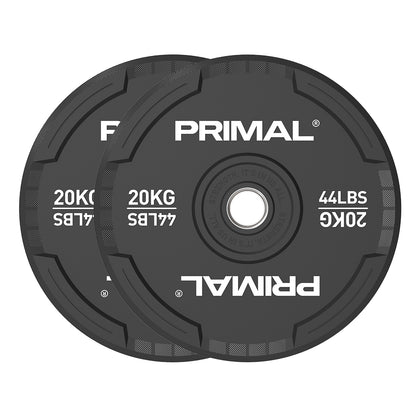 Primal Performance Series Black Rubber Bumper Plate (Pairs)