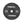 A 25kg single black rubber bumper plate with quad grip handles.