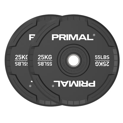 Primal Performance Series Black Rubber Bumper Plate (Pairs)