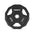 A 20kg black urethane olympic weight disc.