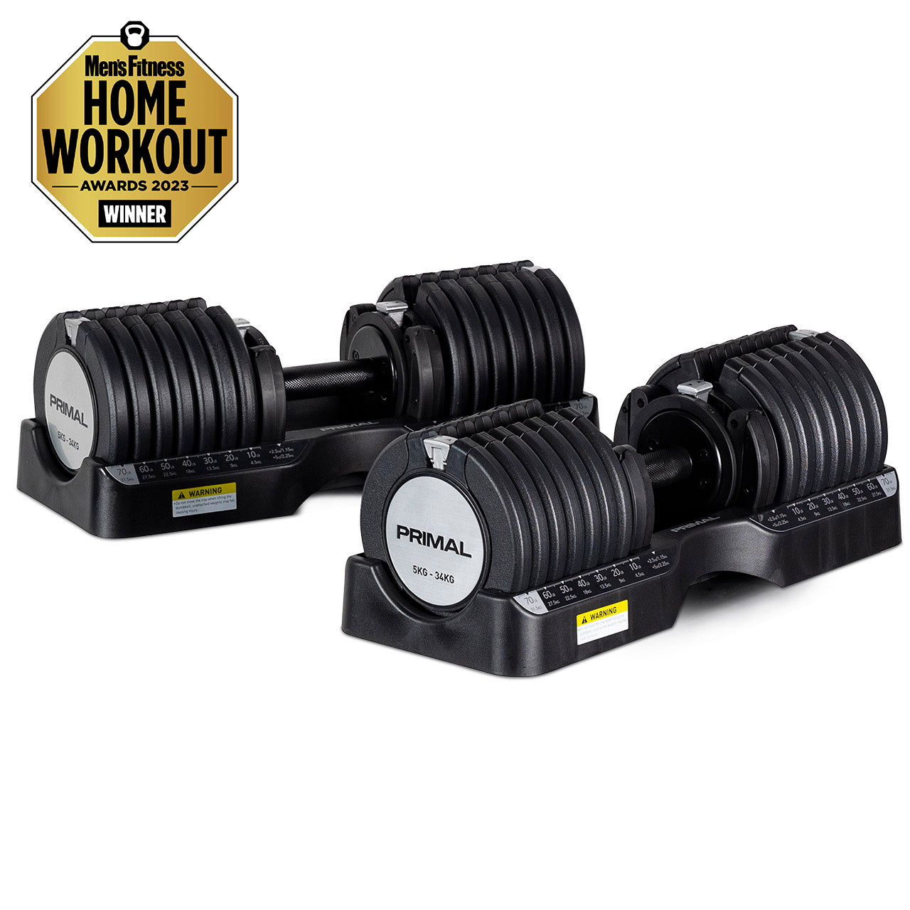 Primal Personal Series 34kg Adjustable Dumbbell (Pair)