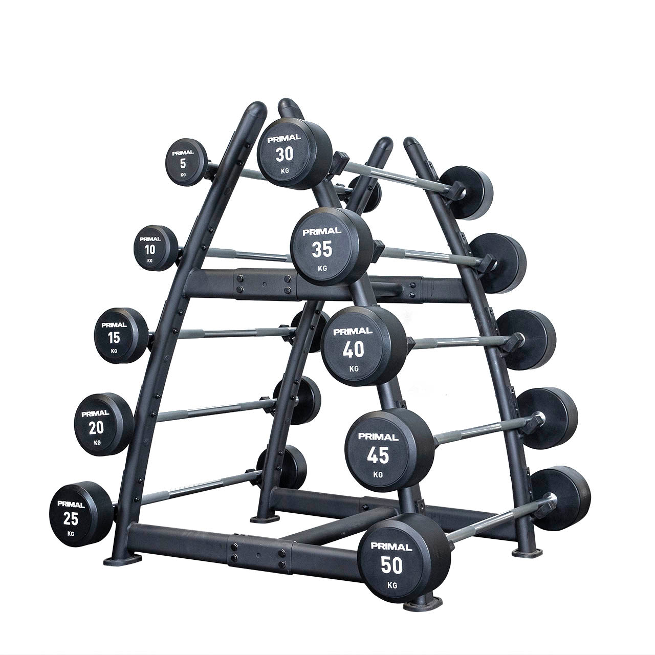 Primal Performance Series Straight Barbell Set 5kg-50kg - (10 Bars)