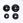 Black Fractional Plates (Pairs)