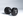 Black Fractional Plates (Pairs)