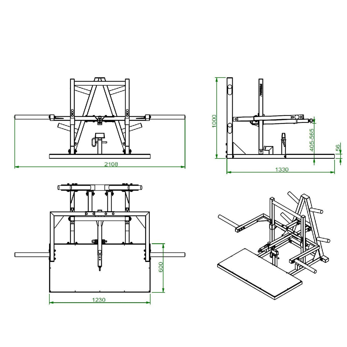 Squat Machine Dimensions Belt Squat Machine – Primal Strength